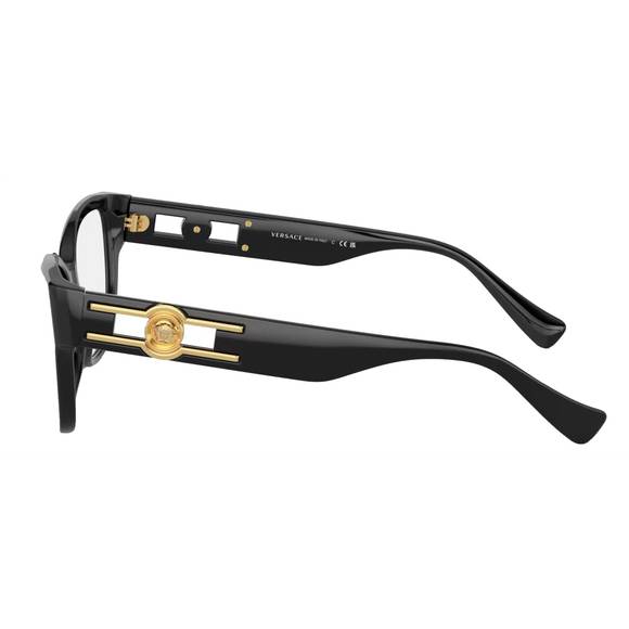 NEW VERSACE iconic cat-eye plastic eyeglasses in black - Picture 3 of 3